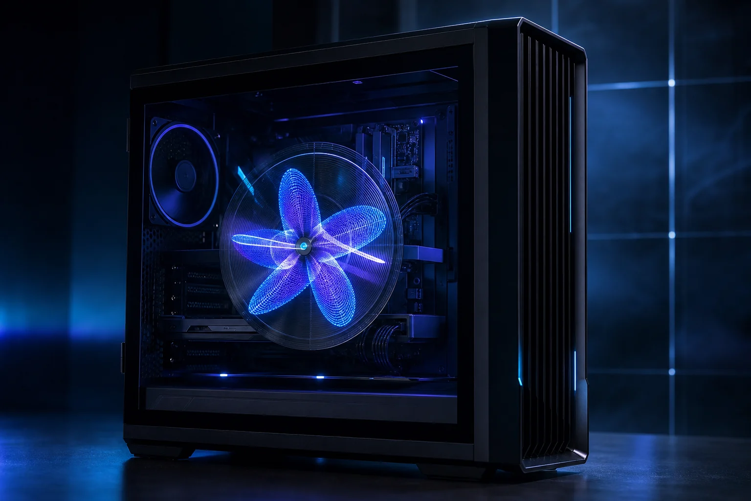 What Is a Holographic Fan Display for a PC Case?